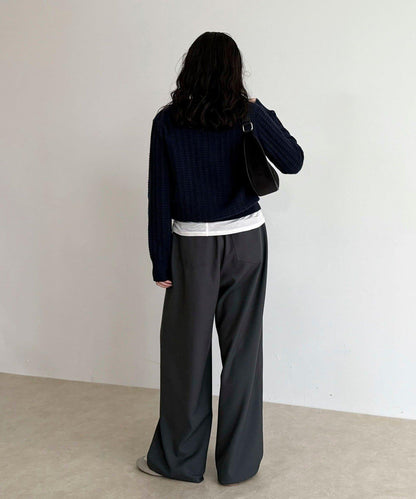 羊毛感五口袋休閒褲