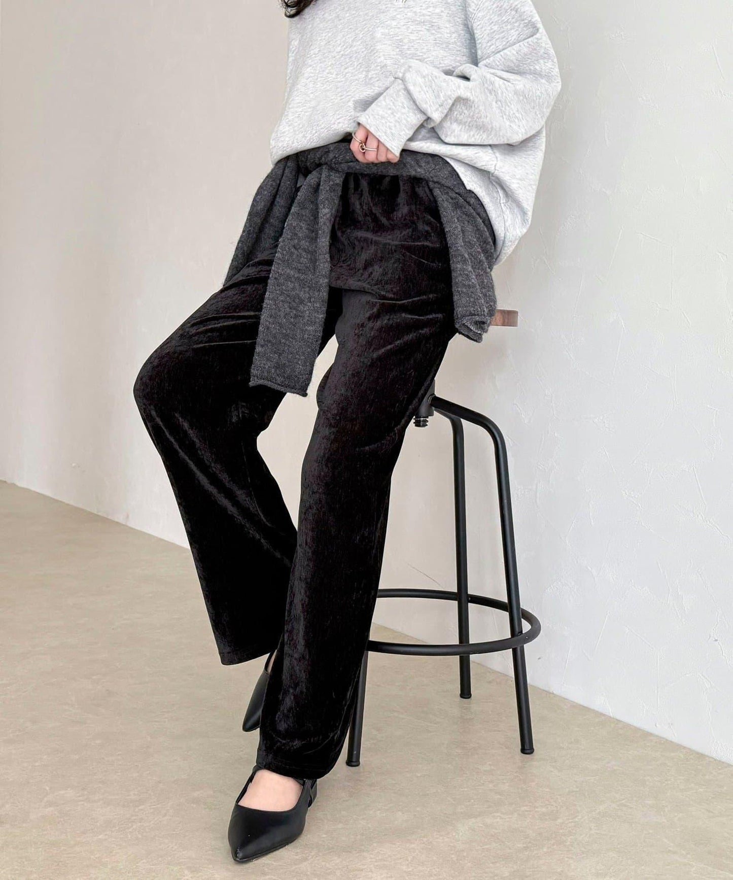 燈芯絨彈力喇叭褲