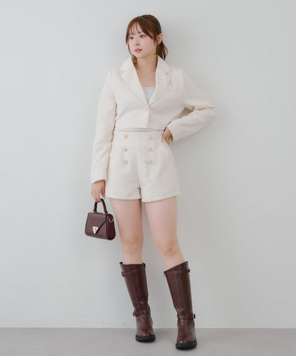 【套裝可搭配】粗花呢短款夾克