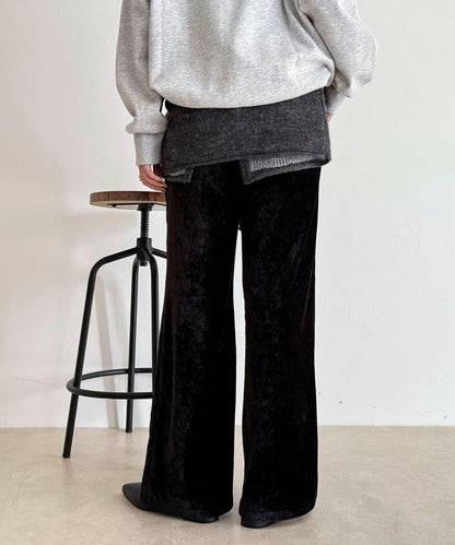 燈芯絨彈力喇叭褲