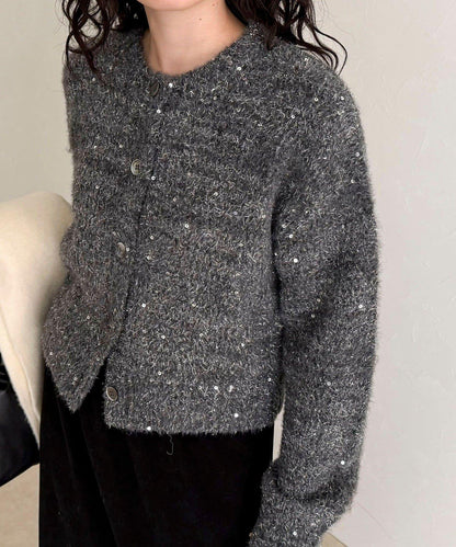 亮片針織開衫