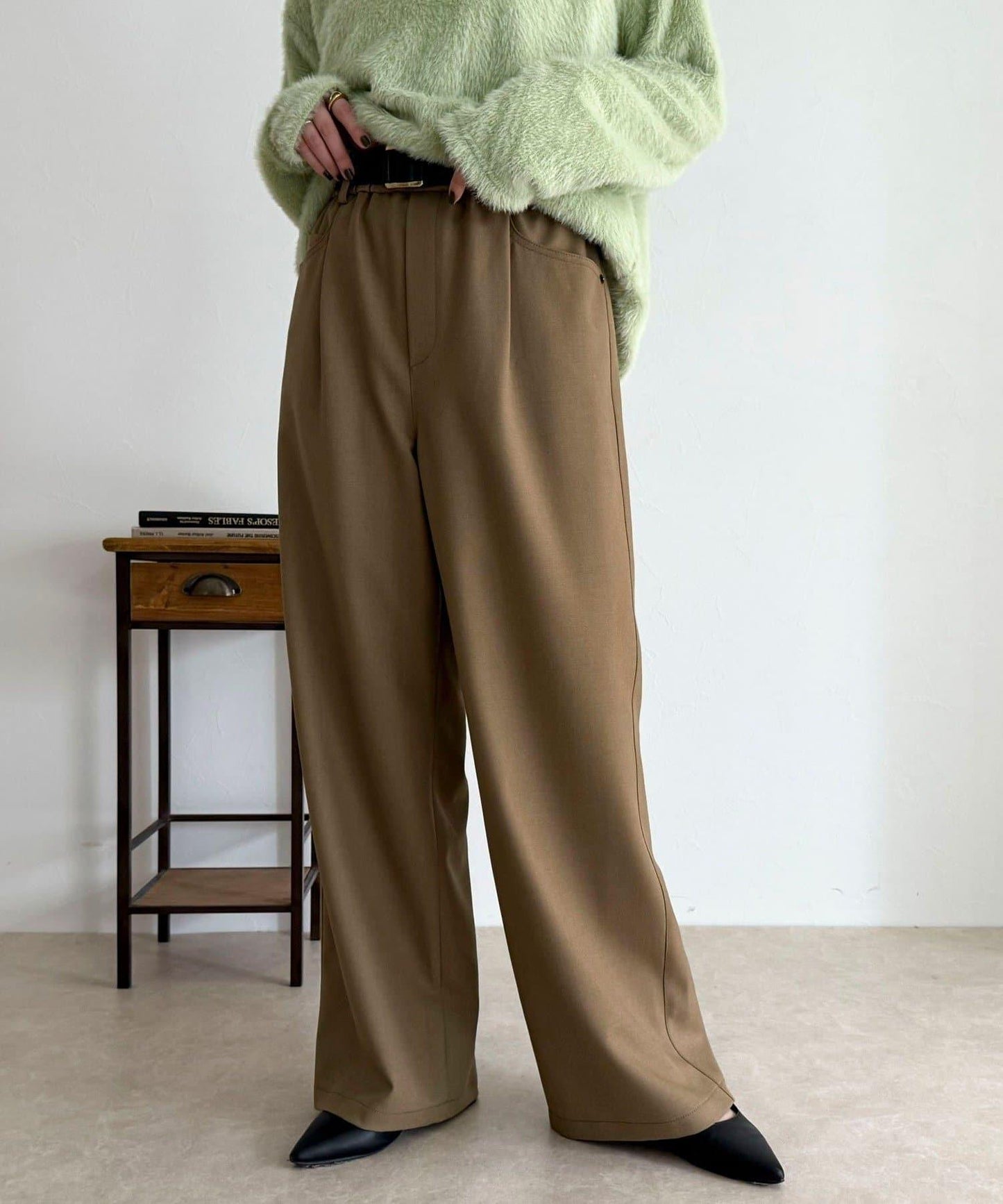 羊毛感五口袋休閒褲