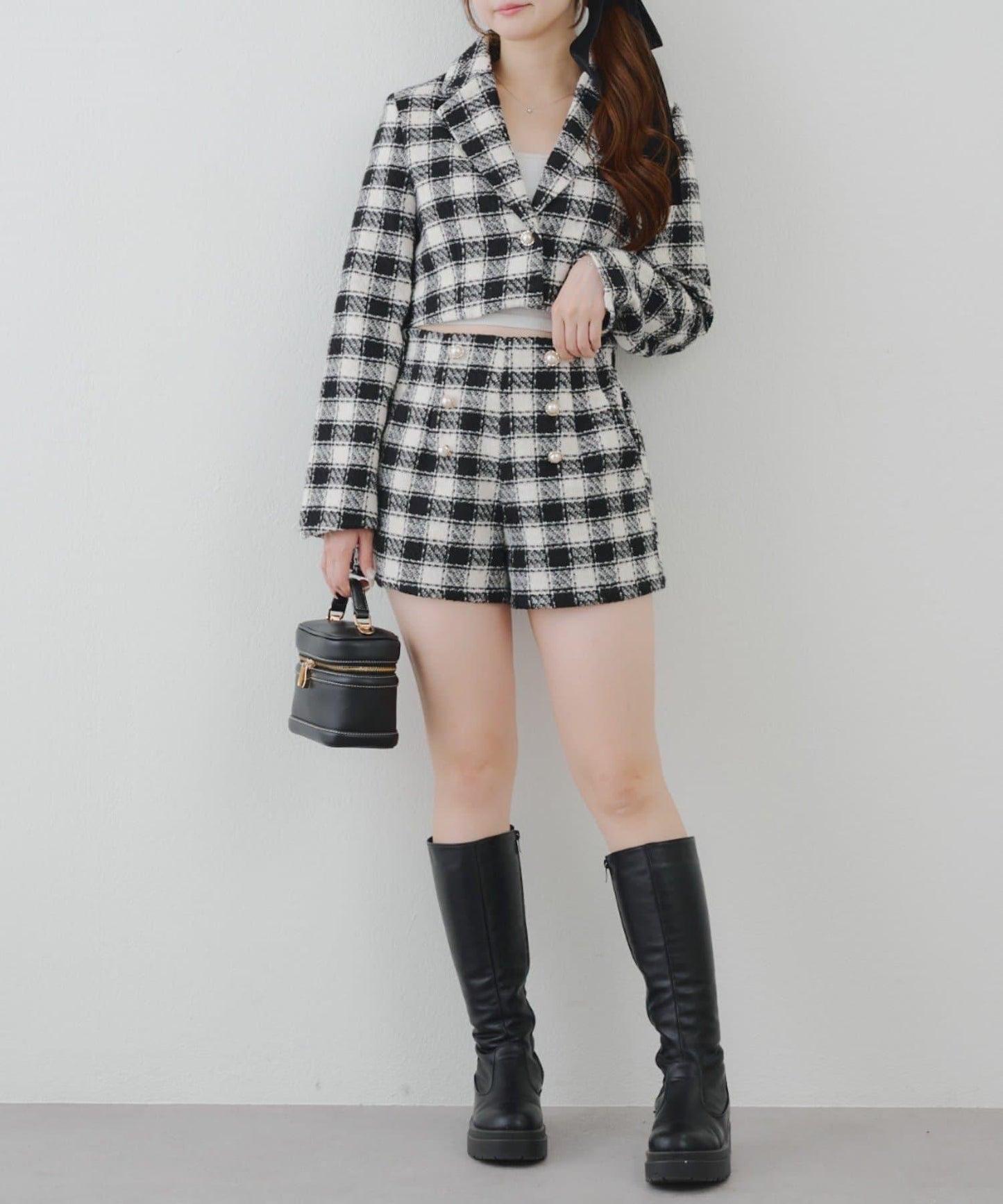 【套裝可搭配】粗花呢短款夾克