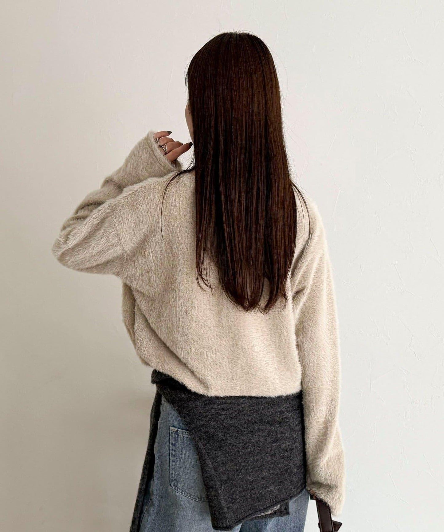 不規則下襬長袖T恤