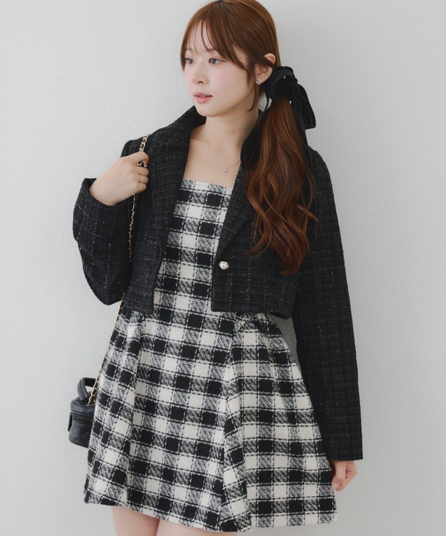 【套裝可搭配】粗花呢短款夾克