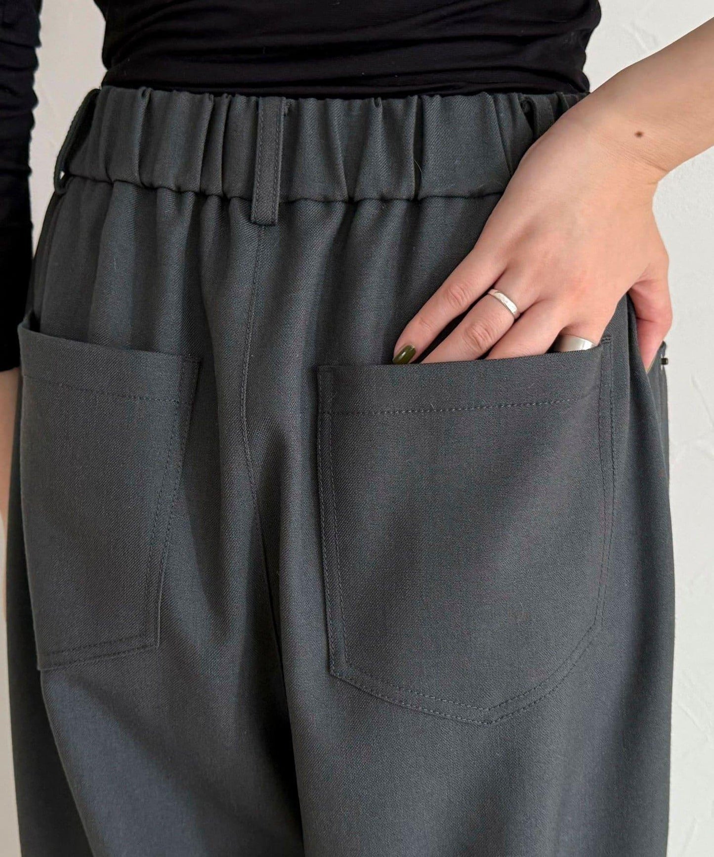 羊毛感五口袋休閒褲