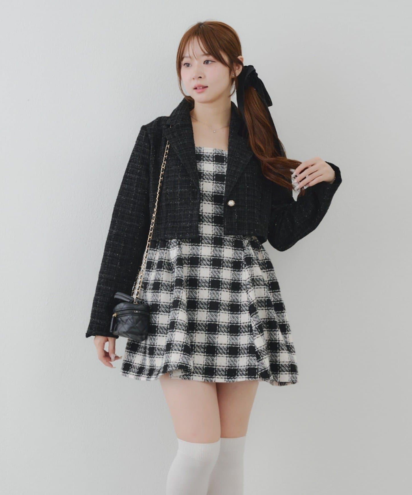 【套裝可搭配】粗花呢短款夾克