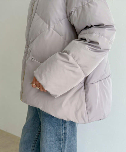 柔軟交叉羽絨大衣