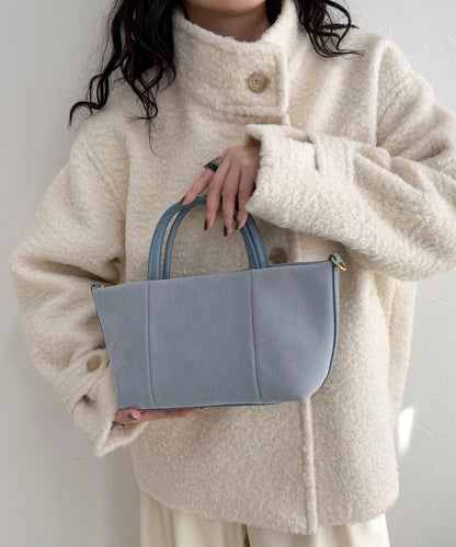 仿麂皮迷你托特包