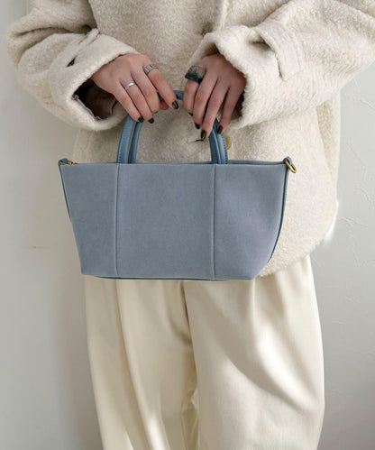 仿麂皮迷你托特包