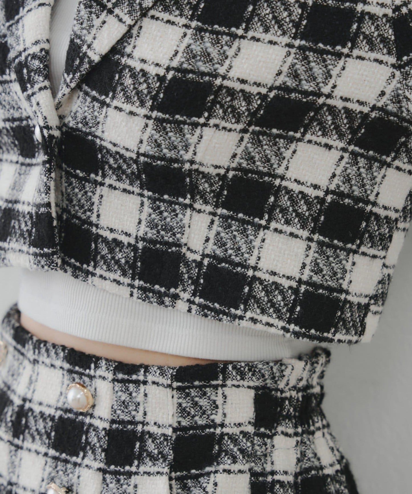 【套裝可搭配】粗花呢短款夾克