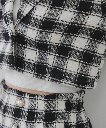 【套裝可搭配】粗花呢短款夾克