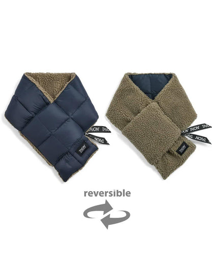 【TAION/TAION】山系可雙面穿羽絨×羊羔絨圍巾