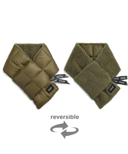 【TAION/TAION】山系可雙面穿羽絨×羊羔絨圍巾