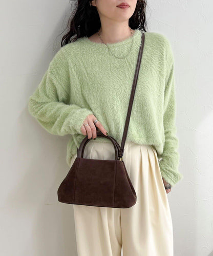 仿麂皮迷你托特包