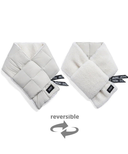 【TAION/TAION】山系可雙面穿羽絨×羊羔絨圍巾