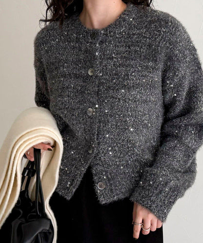 亮片針織開衫