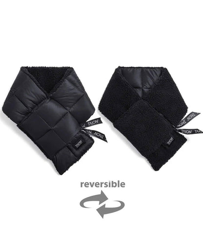 【TAION/TAION】山系可雙面穿羽絨×羊羔絨圍巾