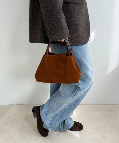 仿麂皮迷你托特包