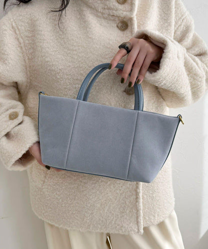 仿麂皮迷你托特包