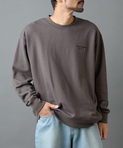 條形碼刺繡圓領衛衣