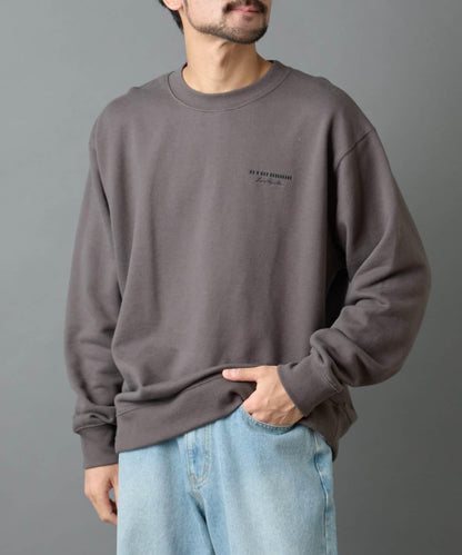 條形碼刺繡圓領衛衣