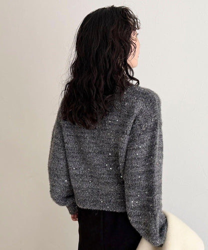 亮片針織開衫