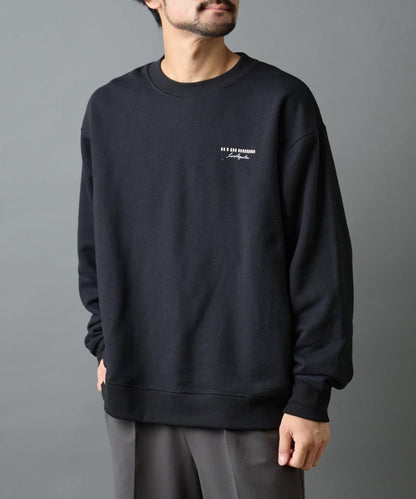 條形碼刺繡圓領衛衣