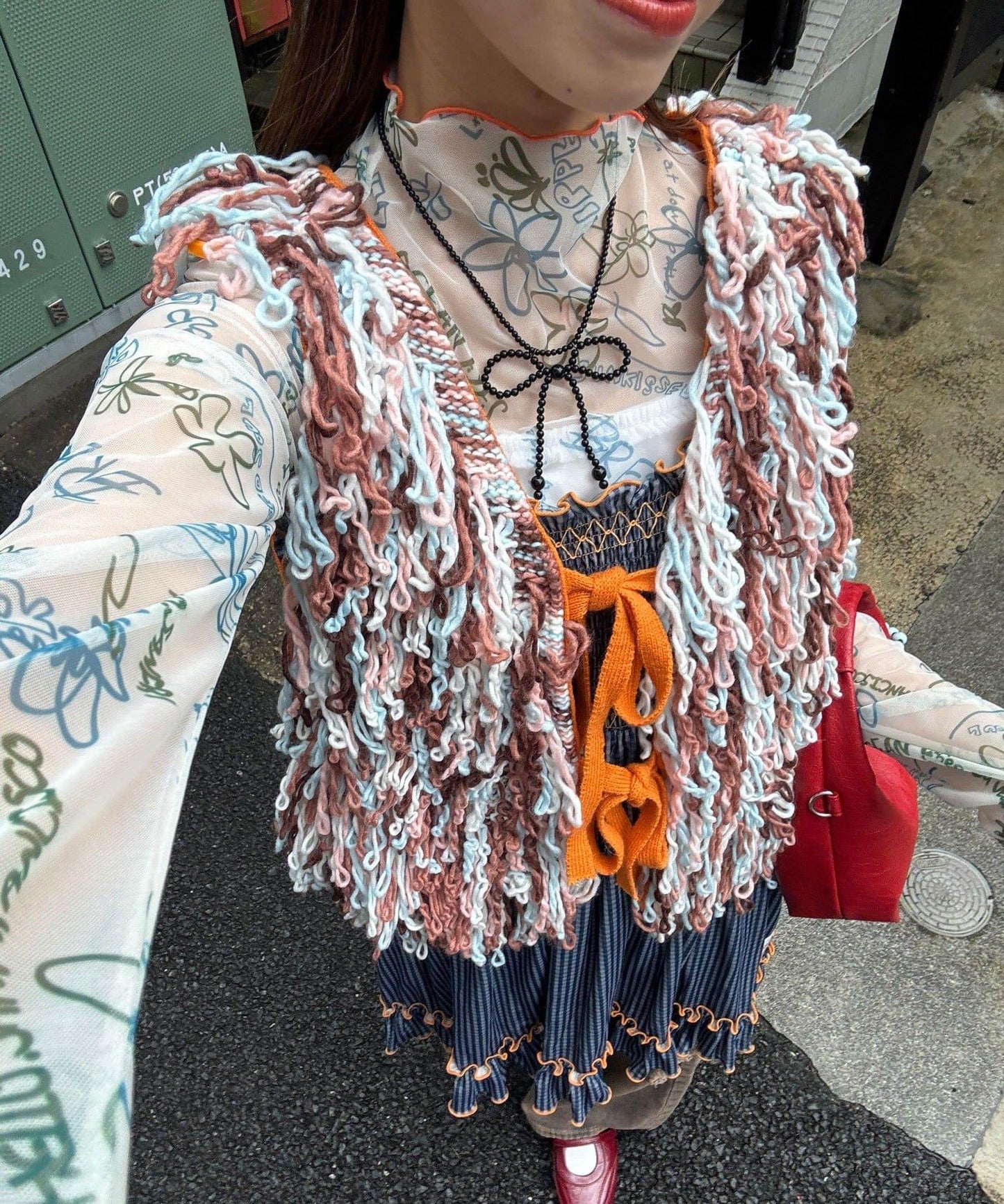 【HELLO.SANFRANCISCO/ハローサンフランシスコ】彩色流蘇緞帶馬甲