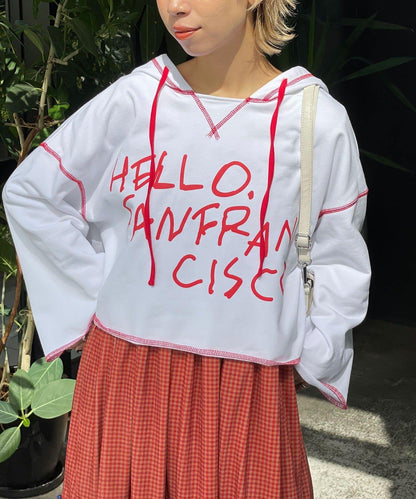 【HELLO.SANFRANCISCO/ハローサンフランシスコ】連帽印花衛衣