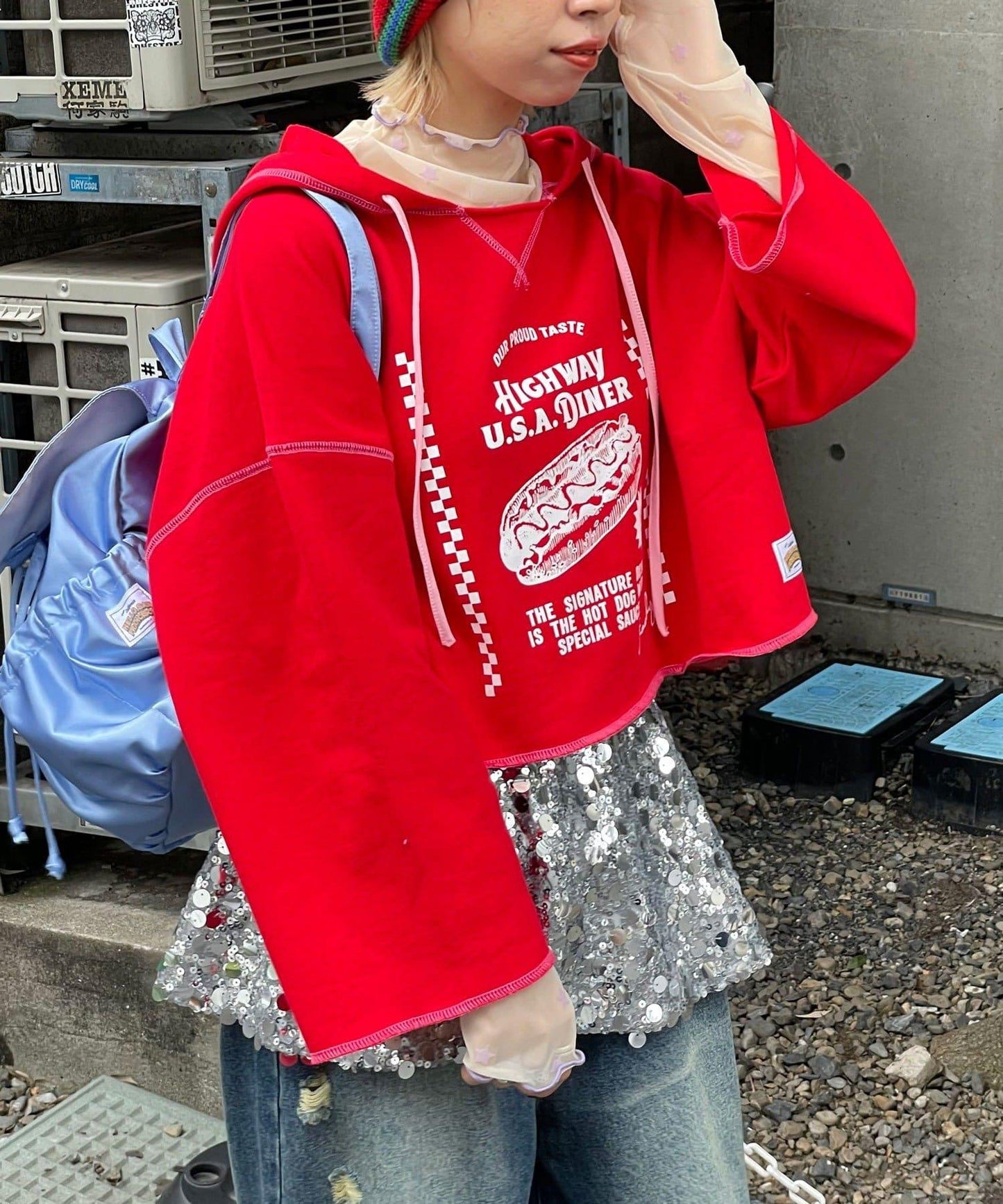 【HELLO.SANFRANCISCO/ハローサンフランシスコ】連帽印花衛衣