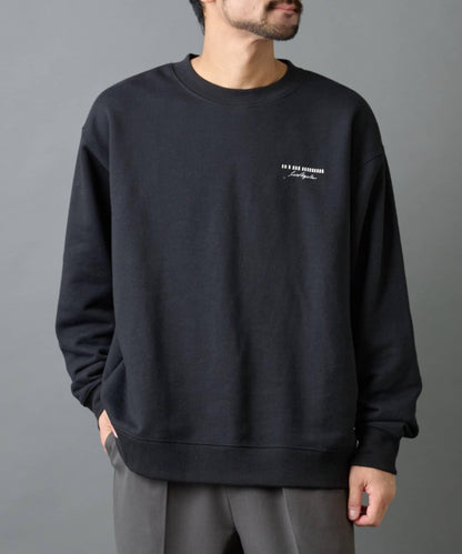 條形碼刺繡圓領衛衣