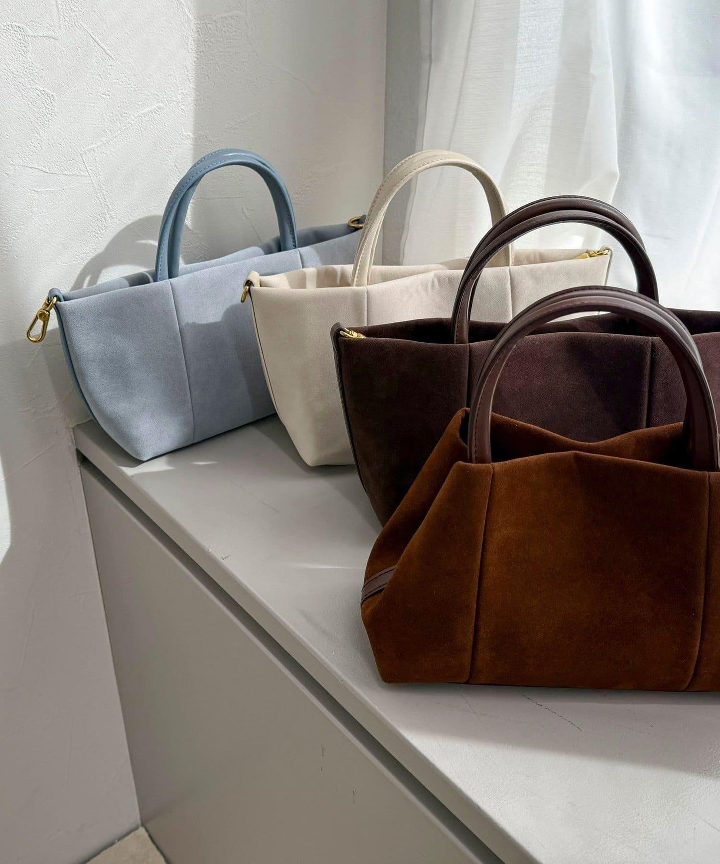 仿麂皮迷你托特包