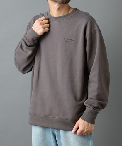 條形碼刺繡圓領衛衣