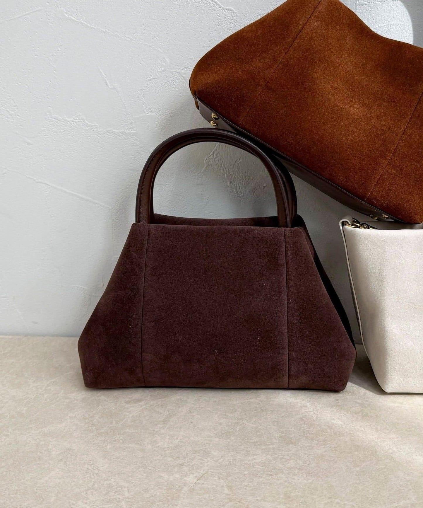 仿麂皮迷你托特包