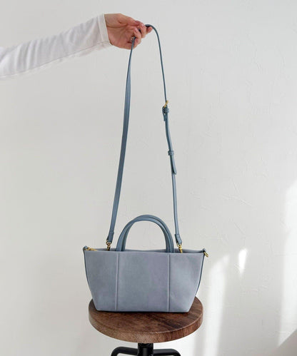 仿麂皮迷你托特包