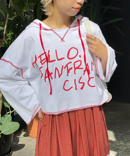 【HELLO.SANFRANCISCO/ハローサンフランシスコ】連帽印花衛衣
