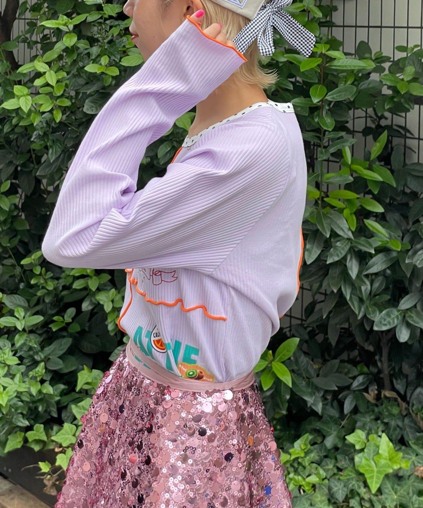 【HELLO.SANFRANCISCO/ハローサンフランシスコ】拼接印花上衣