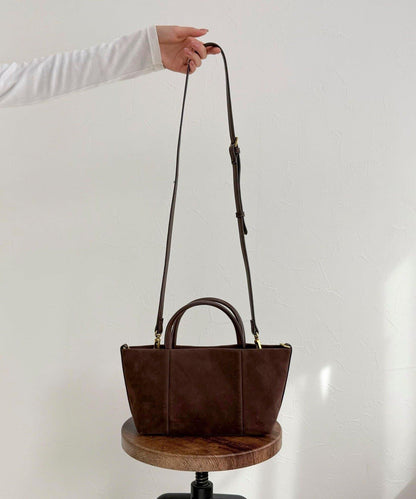 仿麂皮迷你托特包