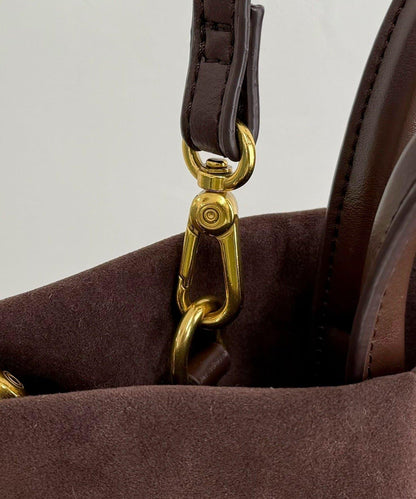 仿麂皮迷你托特包