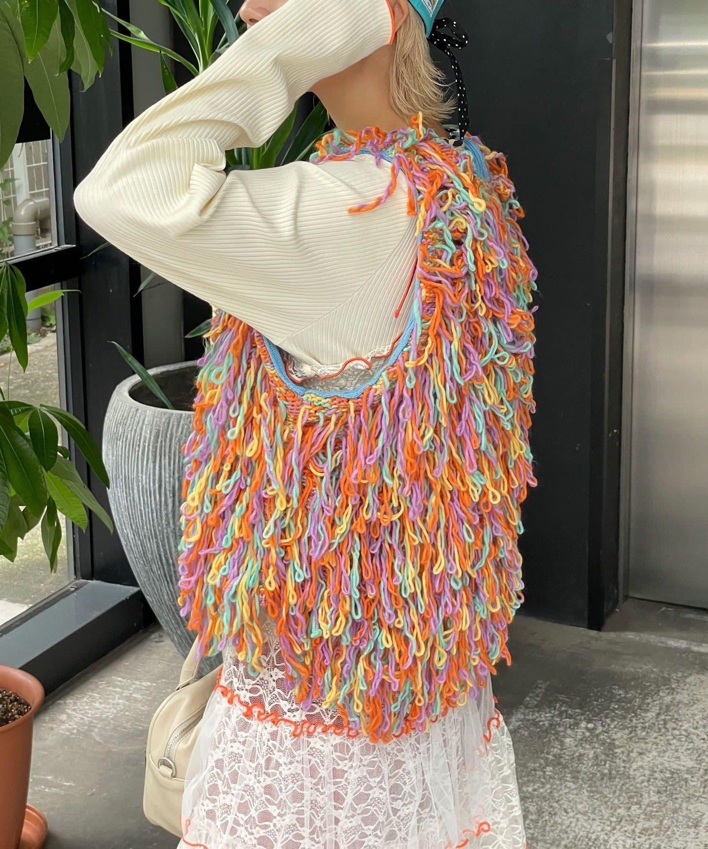 【HELLO.SANFRANCISCO/ハローサンフランシスコ】彩色流蘇緞帶馬甲