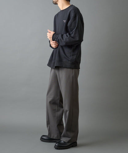 背部彈力羊毛寬鬆西裝褲