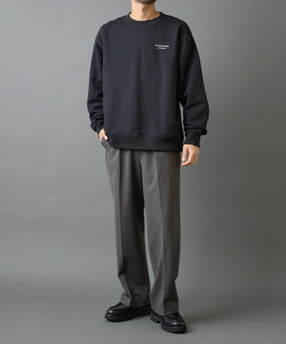 條形碼刺繡圓領衛衣