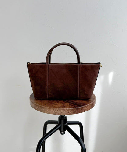 仿麂皮迷你托特包