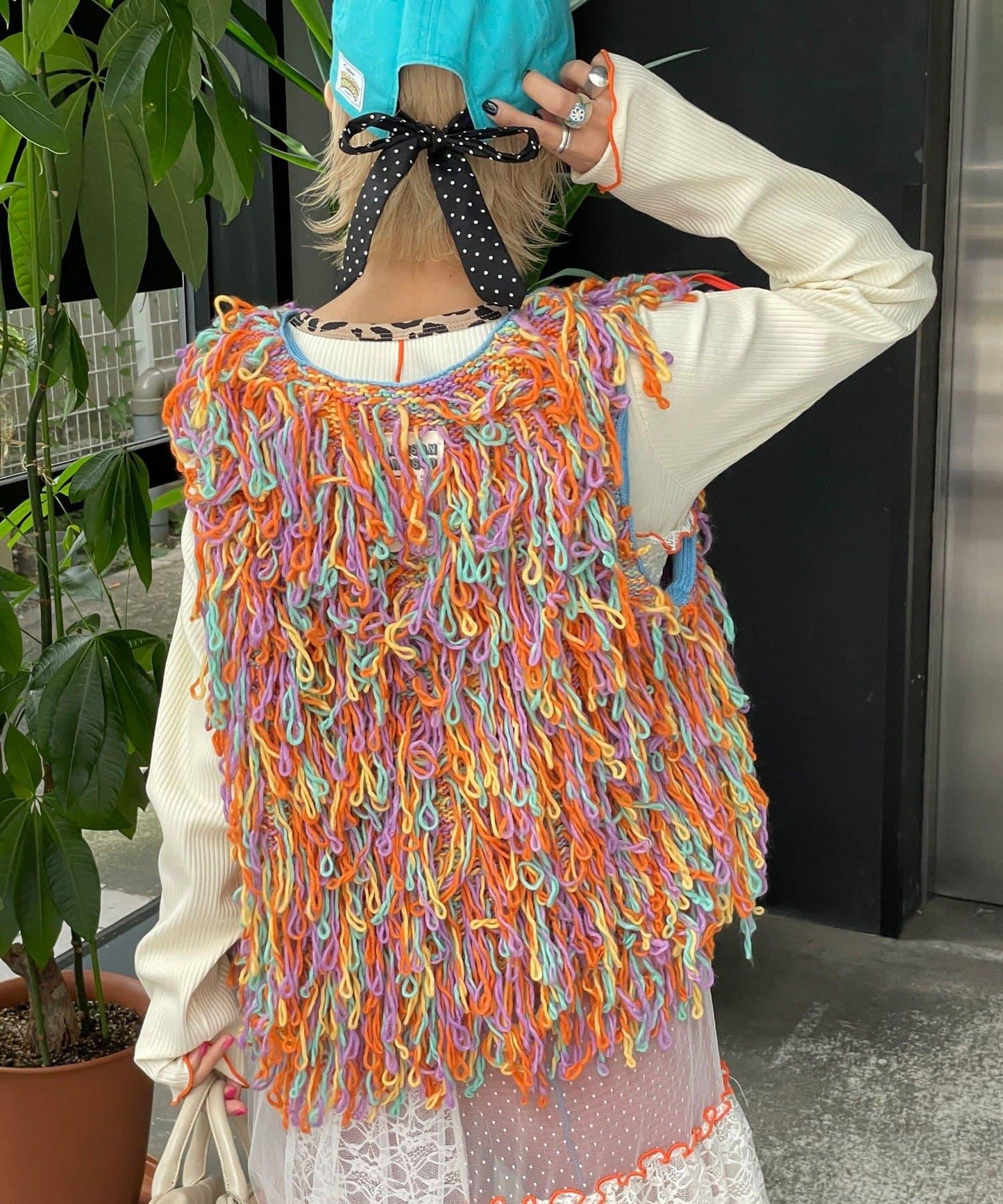 【HELLO.SANFRANCISCO/ハローサンフランシスコ】彩色流蘇緞帶馬甲