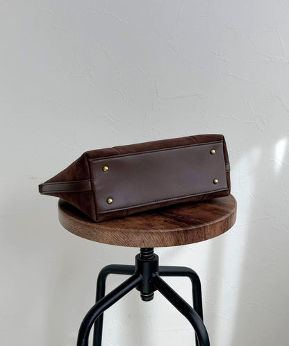 仿麂皮迷你托特包