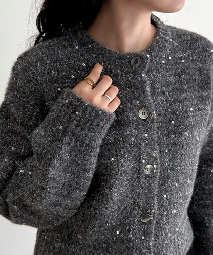亮片針織開衫