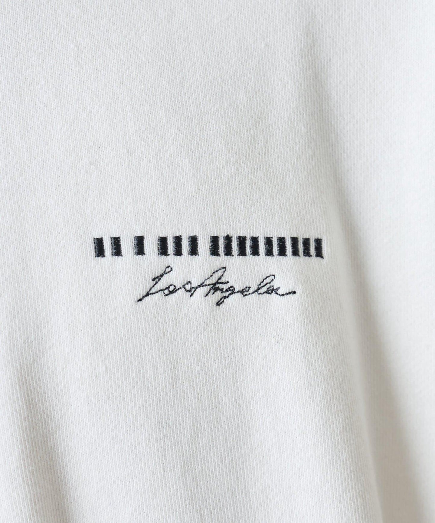 條形碼刺繡圓領衛衣