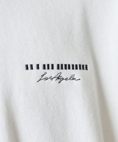 條形碼刺繡圓領衛衣