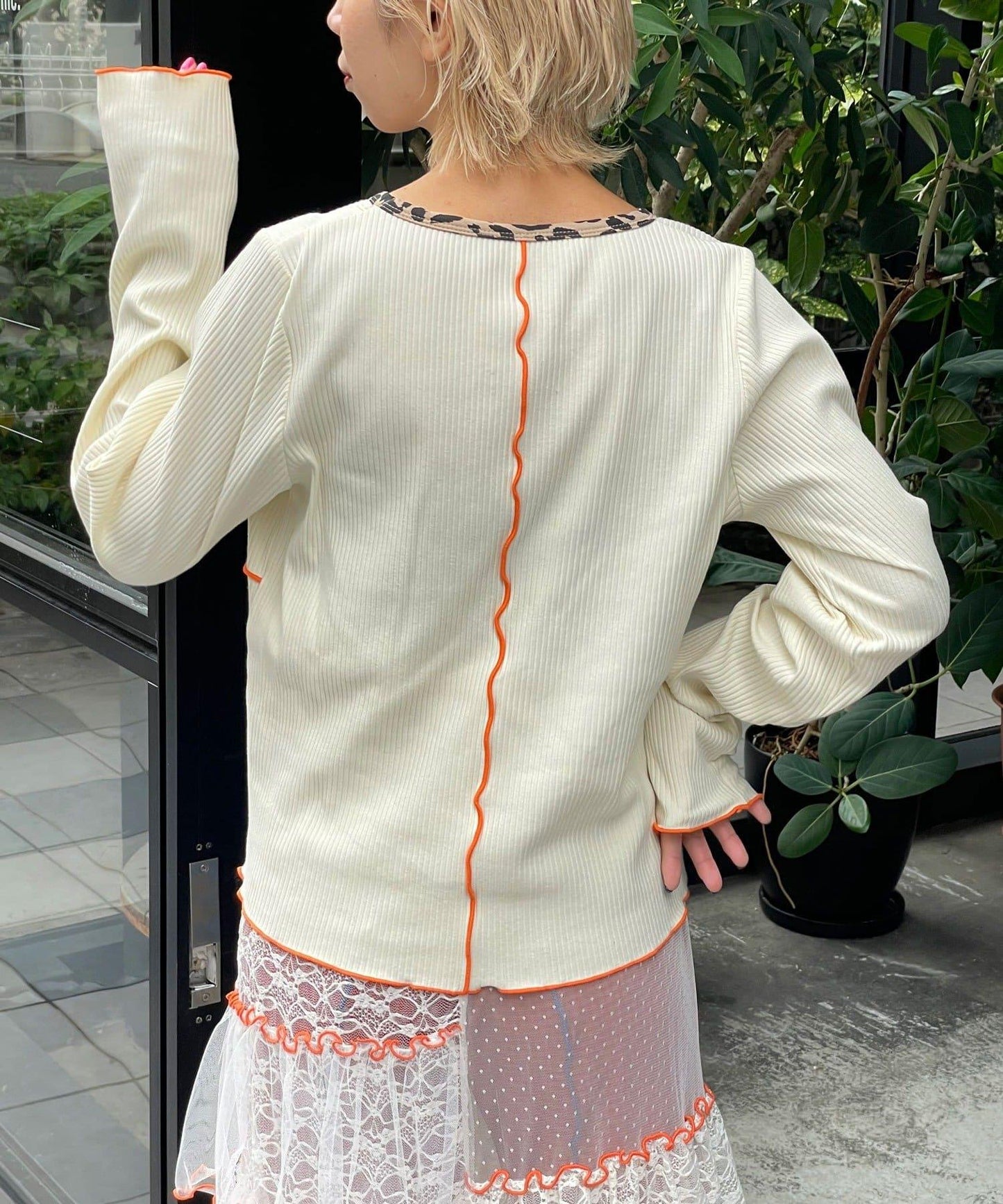 【HELLO.SANFRANCISCO/ハローサンフランシスコ】拼接印花上衣